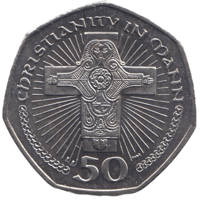 2000 CHRISTIANITY IN MANN 50P ISLE OF MAN - WORLD COINS - Cambridgeshire Coins