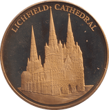 2000 LICHFIELD CATHEDRAL MEDALLION M51 - MEDALS & MEDALLIONS - Cambridgeshire Coins