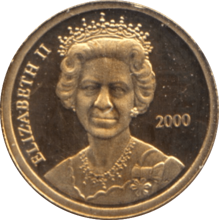 2000 QUEEN ELIZABETH II COMMEMORATIVE 0.5g 14 CARAT GOLD COIN - Gold World Coins - Cambridgeshire Coins