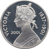 2001 SILVER PROOF FIFTY PENCE QUEEN VICTORIA ASCENSION ISLANDS - SILVER WORLD COINS - Cambridgeshire Coins