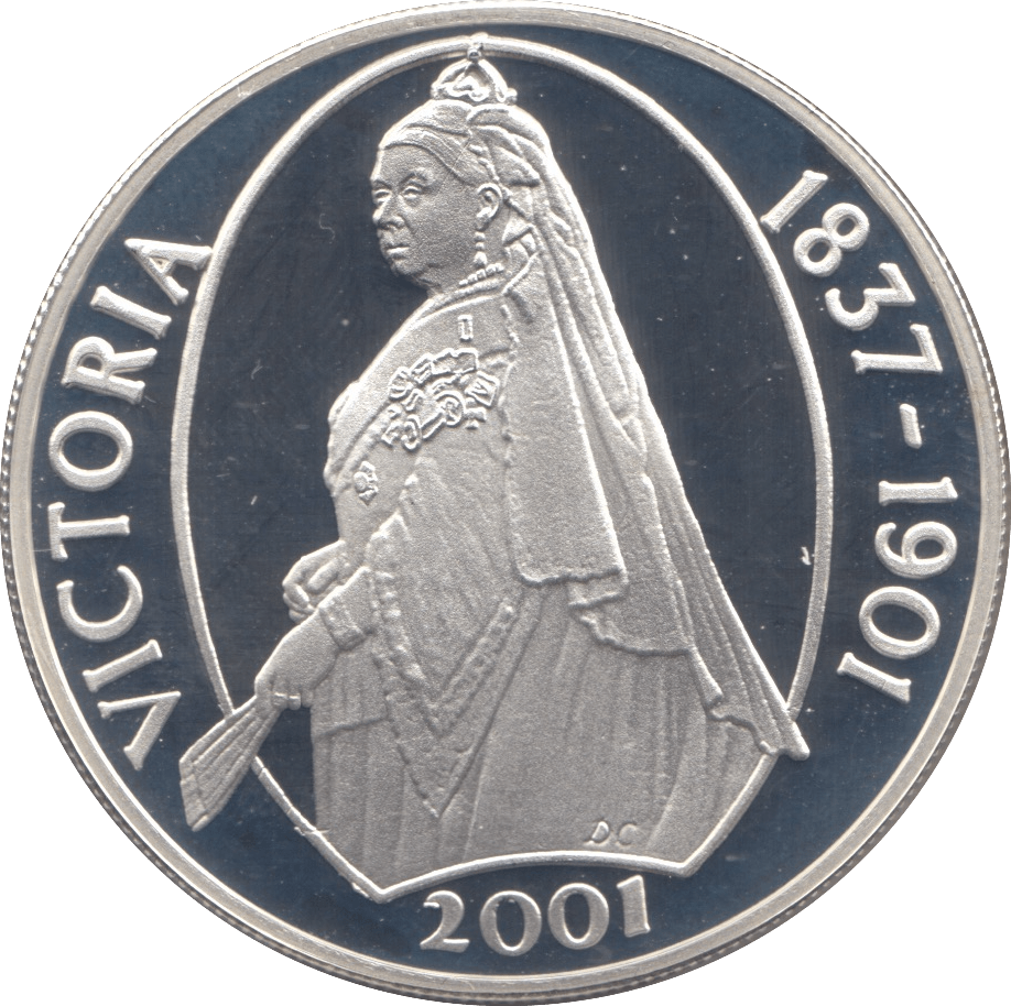 2001 SILVER PROOF FIFTY PENCE QUEEN VICTORIA TRISTAN DA CUNHA - SILVER WORLD COINS - Cambridgeshire Coins