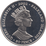 2002 50 PENCE FALKLAND ISLANDS F170 - CROWN - Cambridgeshire Coins