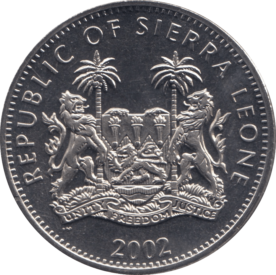 2002 ONE CROWN SIERRA LEONE F297 - WORLD COINS - Cambridgeshire Coins