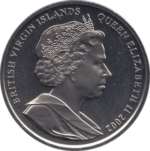 2002 ONE DOLLAR QUEEN ELIZABETH GOLDEN JUBILEE BRITISH VIRGIN ISLANDS F125 - CROWN - Cambridgeshire Coins