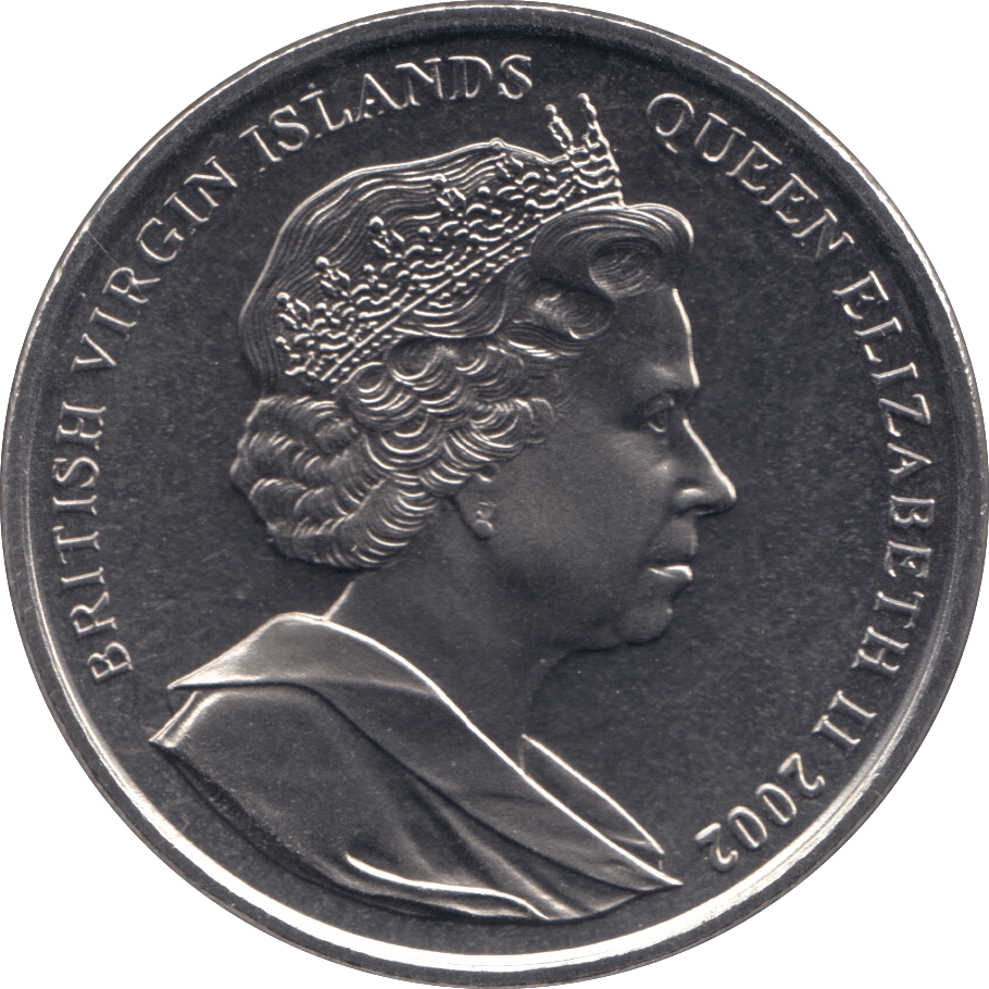 2002 ONE DOLLAR QUEEN ELIZABETH GOLDEN JUBILEE BRITISH VIRGIN ISLANDS ...