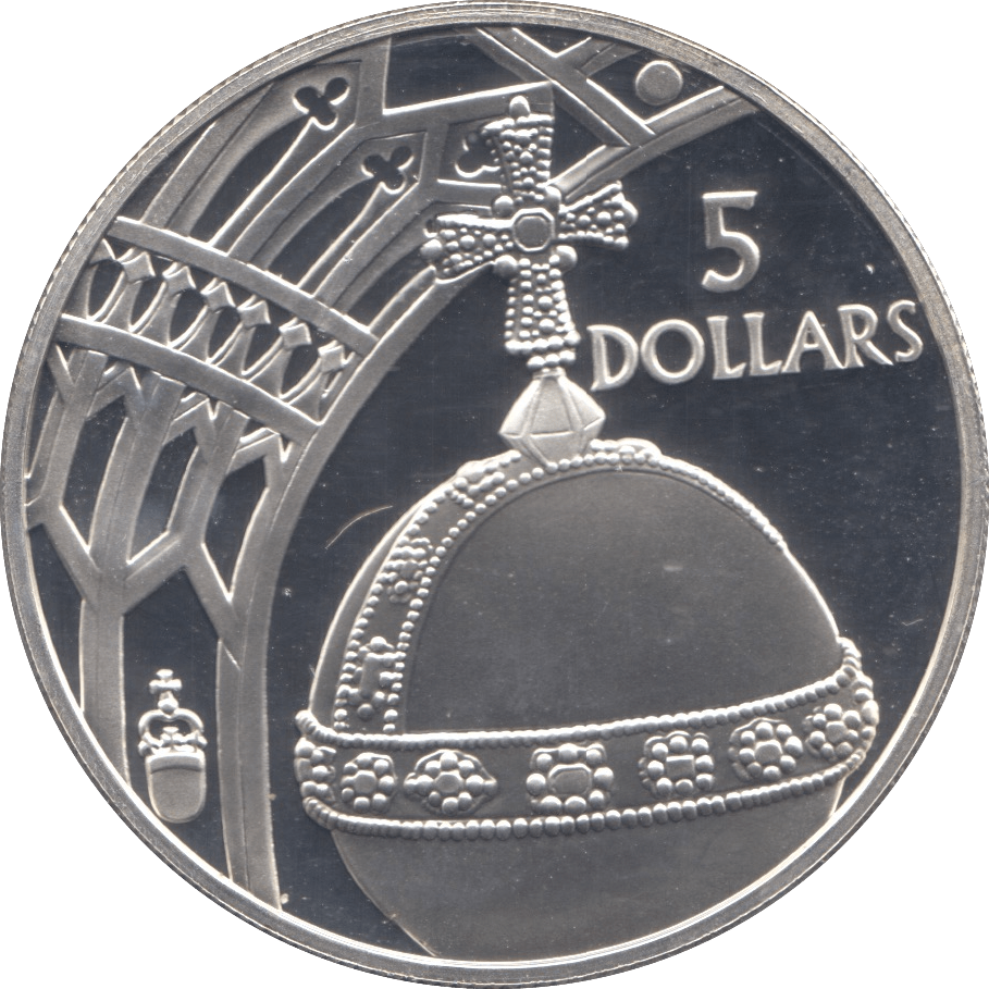 2002 SILVER PROOF FIVE DOLLARS SOLOMON ISLANDS - SILVER WORLD COINS - Cambridgeshire Coins