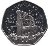 2004 PROOF WATER MILL CHRISTMAS 50P ISLE OF MAN - 50P CHRISTMAS COINS - Cambridgeshire Coins