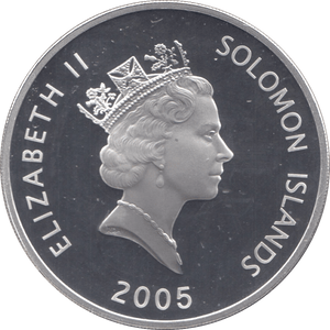 2005 SILVER PROOF TWENTY DOLLARS SOLOMON ISLANDS - SILVER WORLD COINS - Cambridgeshire Coins