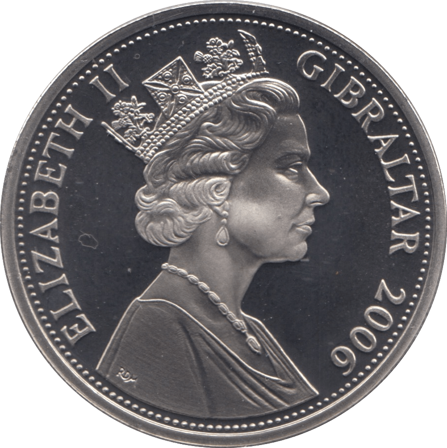 2006 BRILLIANT UNCIRCULATED QUEEN ELIZABETH 80TH BIRTHDAY CROWN COIN GIBRALTAR - WORLD COINS - Cambridgeshire Coins