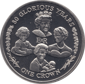 2006 BRILLIANT UNCIRCULATED QUEEN ELIZABETH 80TH BIRTHDAY CROWN COIN GIBRALTAR - WORLD COINS - Cambridgeshire Coins