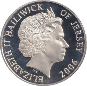 2006 SILVER FIVE POUNDS BAILIWICK OF JERSEY FLORENCE NIGHTINGALE - SILVER WORLD COINS - Cambridgeshire Coins