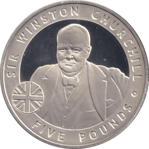 2006 SILVER FIVE POUNDS BAILIWICK OF JERSEY SIR WINSTON CHURCHILL - SILVER WORLD COINS - Cambridgeshire Coins