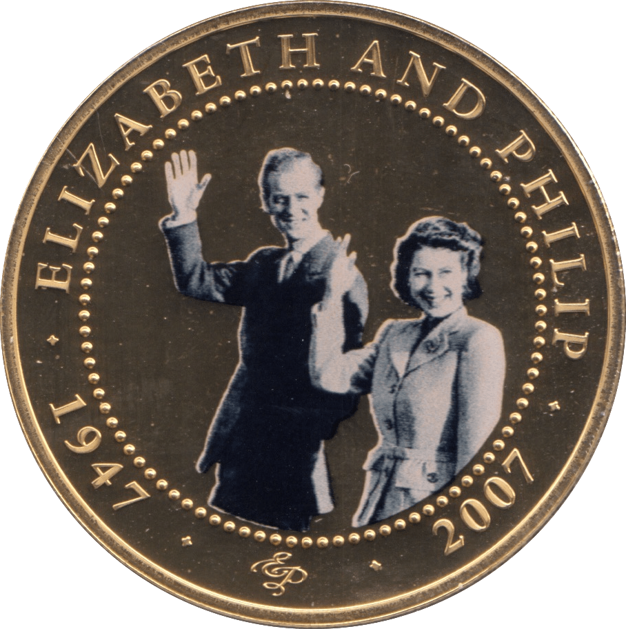 2007 ONE DOLLAR COOK ISLANDS ELIZABETH AND PHILIP 2 - ONE DOLLAR - Cambridgeshire Coins