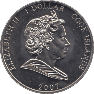 2007 ONE DOLLAR COOK ISLANDS F273 - WORLD COINS - Cambridgeshire Coins