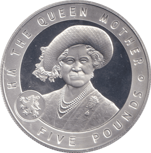 2007 SILVER FIVE POUNDS BAILIWICK OF JERSEY HM THE QUEEN MOTHER - SILVER WORLD COINS - Cambridgeshire Coins