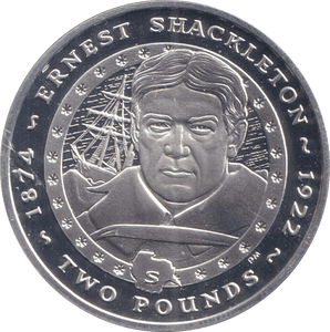 2007 SILVER TWO POUNDS SANDWICH ISLANDS ERNEST SHACKLETON - SILVER WORLD COINS - Cambridgeshire Coins