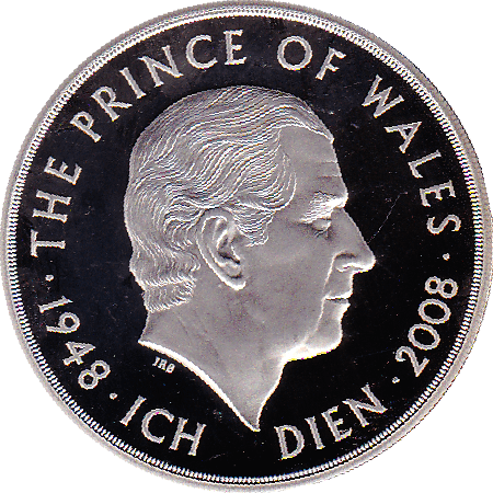 2008 FIVE POUND COIN PROOF PRINCE OF WALES