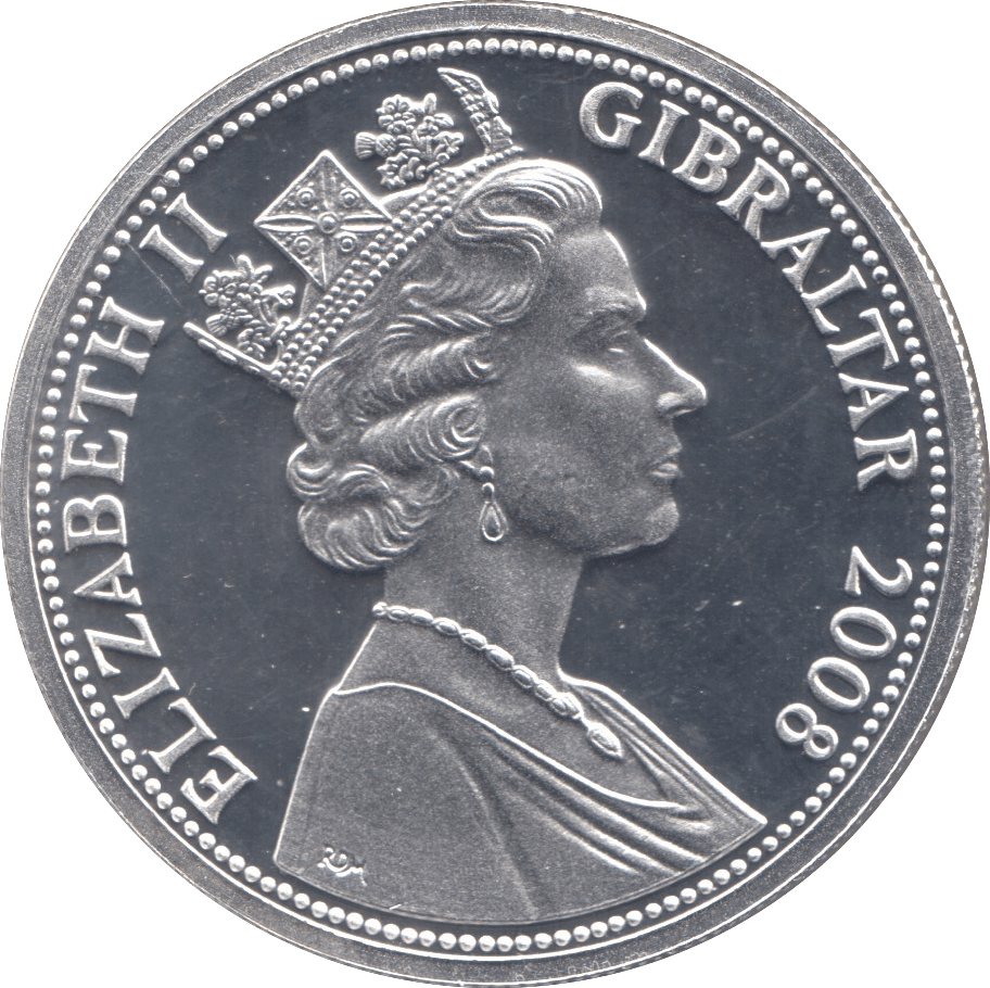 2008 SILVER PROOF HISTORY OF THE RAF ONE CROWN GIBRALTAR - SILVER WORLD COINS - Cambridgeshire Coins