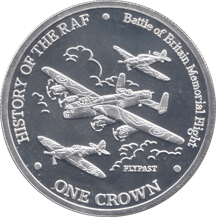 2008 SILVER PROOF HISTORY OF THE RAF ONE CROWN GIBRALTAR - SILVER WORLD COINS - Cambridgeshire Coins