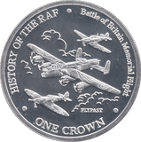 2008 SILVER PROOF HISTORY OF THE RAF ONE CROWN GIBRALTAR - SILVER WORLD COINS - Cambridgeshire Coins