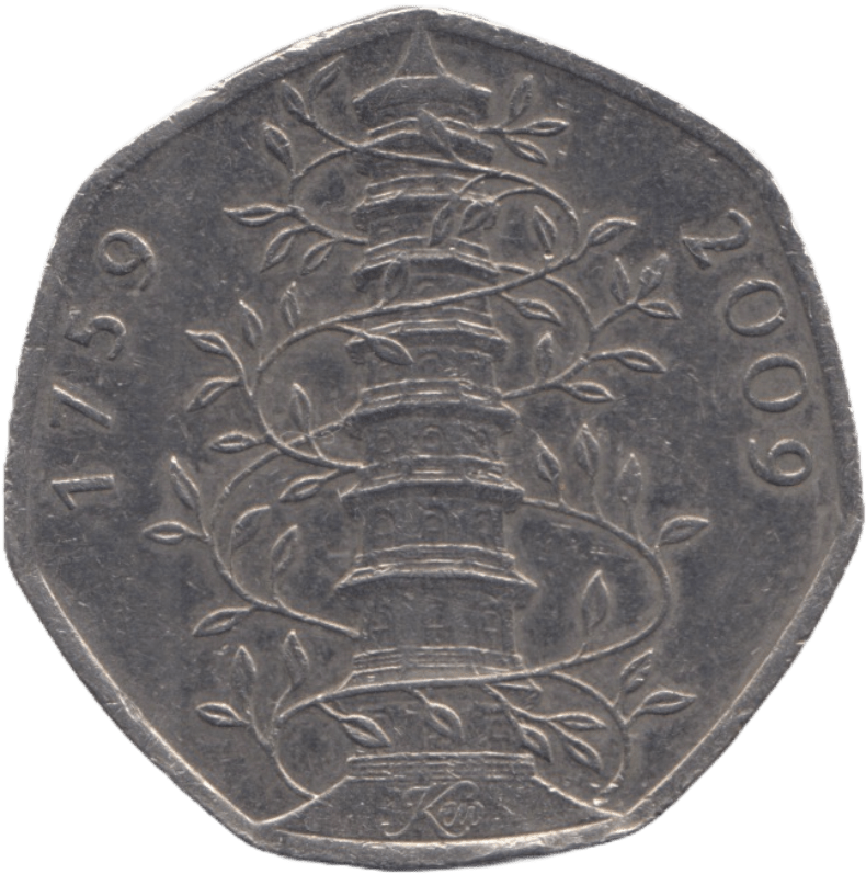 2009 CIRCULATED 50P KEW GARDENS REF 2A - 50P CIRCULATED - Cambridgeshire Coins