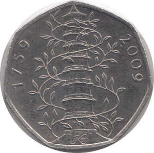 2009 CIRCULATED KEW GARDENS 50P - 50P CIRCULATED - Cambridgeshire Coins