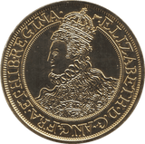 2009 GOLD PLATED SILVER MILLIONAIRES COLLECTION ELIZABETH I GOLD POUND - SILVER WORLD COINS - Cambridgeshire Coins