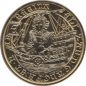 2009 GOLD PLATED SILVER MILLIONAIRES COLLECTION ELIZABETH I RYAL - SILVER WORLD COINS - Cambridgeshire Coins