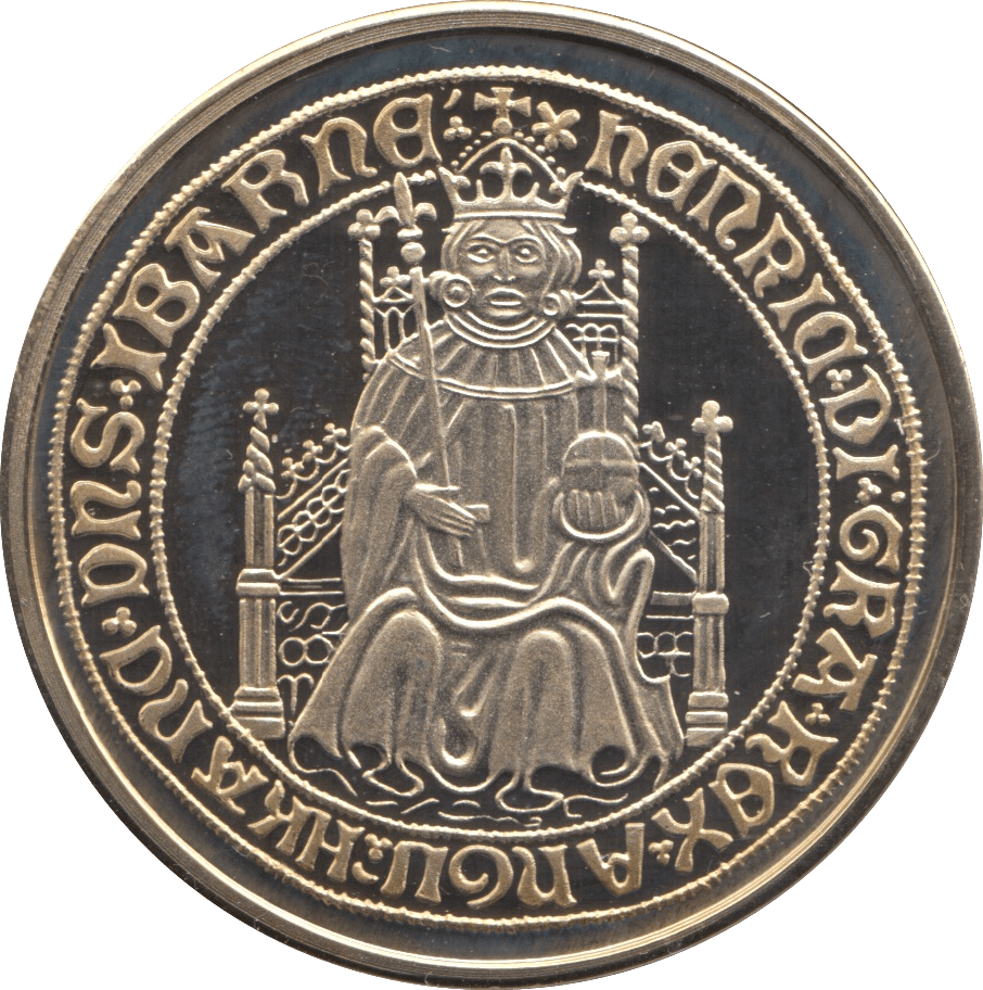 2009 GOLD PLATED SILVER MILLIONAIRES COLLECTION HENRY VII SOVEREIGN - SILVER WORLD COINS - Cambridgeshire Coins