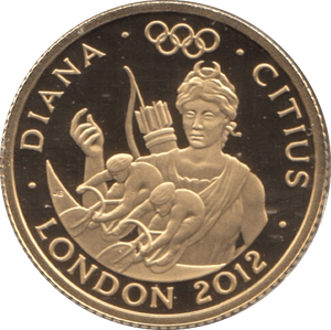 2010 OLYMPICS 2012 GOLD PROOF £25 DIANA UNITED KINGDOM - GOLD WORLD COINS - Cambridgeshire Coins