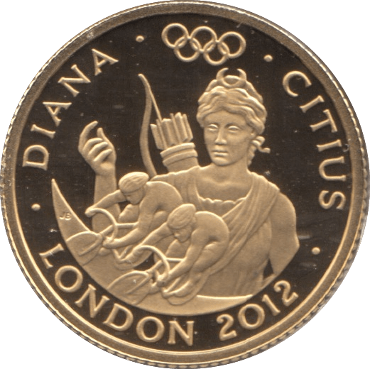 2010 OLYMPICS 2012 GOLD PROOF £25 DIANA UNITED KINGDOM - GOLD WORLD COINS - Cambridgeshire Coins