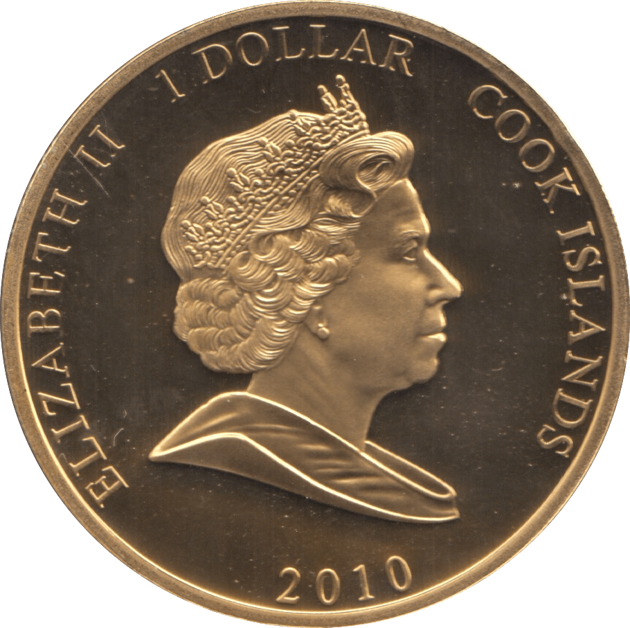 2010 ONE DOLLAR COOK ISLANDS ELIZABETH AND PHILIP 25 - ONE DOLLAR - Cambridgeshire Coins