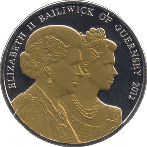 2012 BRILLIANT UNCIRCULATED LIFETIME OF SERVICE COMMEMORATIVE 5 POUNDS GUERNSEY - SILVER WORLD COINS - Cambridgeshire Coins