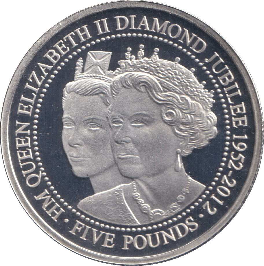 2012 FIVE POUNDS SILVER PROOF GIBRALTAR DIAMOND JUBILEE - WORLD COINS - Cambridgeshire Coins