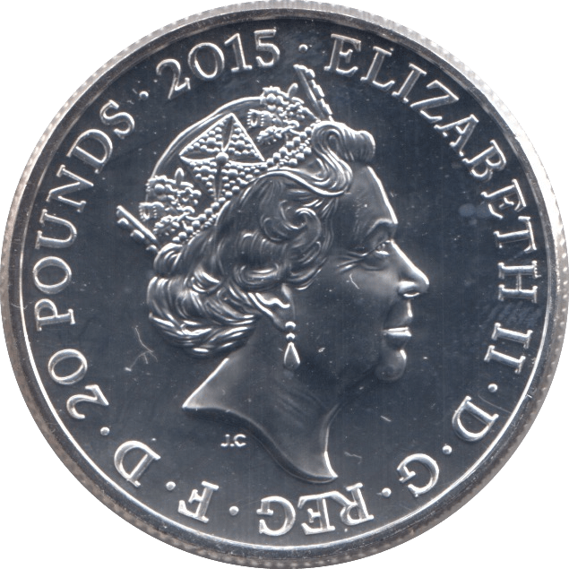 2015 FINE SILVER QUEEN ELIZABETH THE LONGEST REIGN COMMEMORATIVE £20 ...