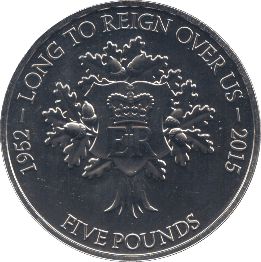 2015 FIVE POUNDS LONG TO REIGN OVER US - WORLD COINS - Cambridgeshire Coins