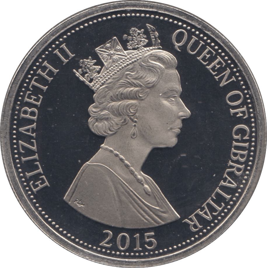 2015 GIBRALTAR LONGEST REIGNING MONARCH ONE CROWN ( PROOF ) SILVER ...