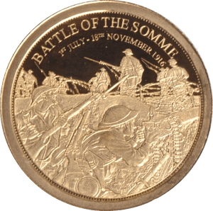 2015 GOLD HISTORY OF BRITAIN BATTLE OF THE SOMME 1916 - GOLD WORLD COINS - Cambridgeshire Coins