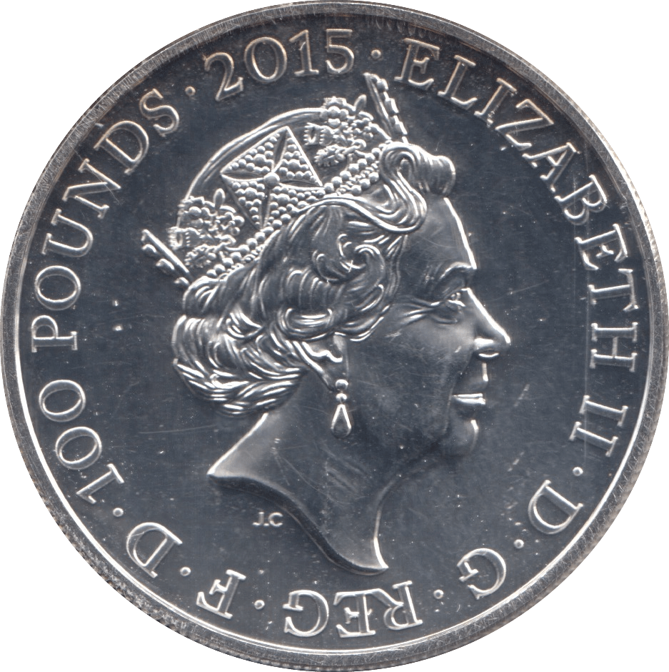 2015 SILVER £100 BUCKINGHAM PALACE ( BU ) - SILVER WORLD COINS - Cambridgeshire Coins