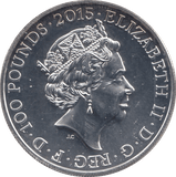 2015 SILVER £100 BUCKINGHAM PALACE ( BU ) - SILVER WORLD COINS - Cambridgeshire Coins