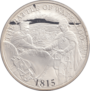 2015 SILVER FIVE POUNDS BATTLE OF WATERLOO - WORLD COINS - Cambridgeshire Coins