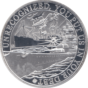 2016 SILVER PROOF BATTLE OF THE ATLANTIC HALF CROWN GIBRALTAR - SILVER WORLD COINS - Cambridgeshire Coins