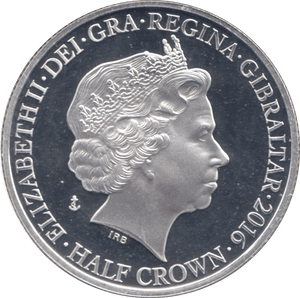 2016 SILVER PROOF BATTLE OF THE ATLANTIC HALF CROWN GIBRALTAR - SILVER WORLD COINS - Cambridgeshire Coins