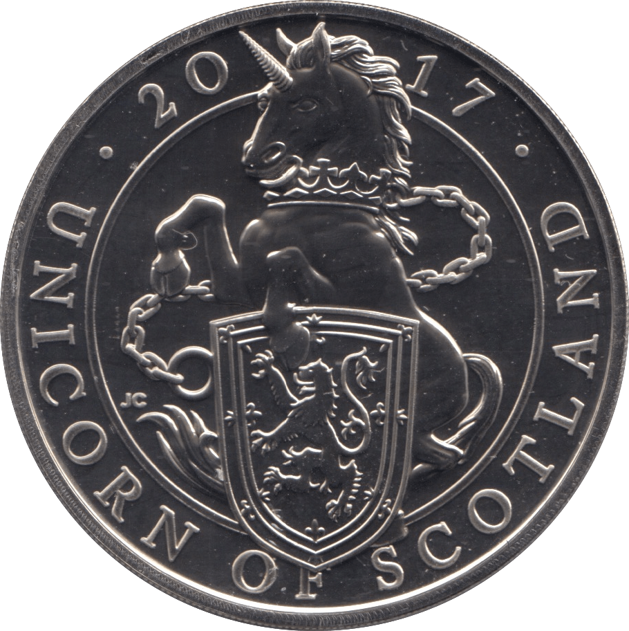 2017 BRILLIANT UNCIRCULATED £5 QUEENS BEASTS UNICORN OF SCOTLAND BU - £5 BU - Cambridgeshire Coins