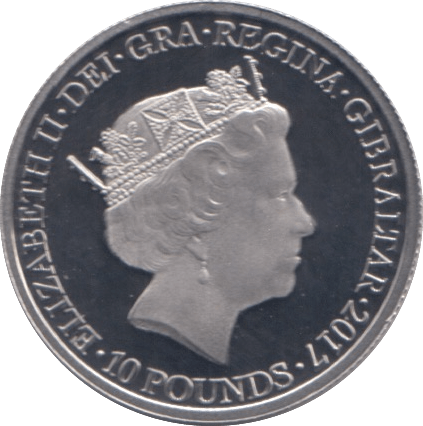 2017 PLATINUM £10 70 YEARS GIBRALTAR - Cambridgeshire Coins