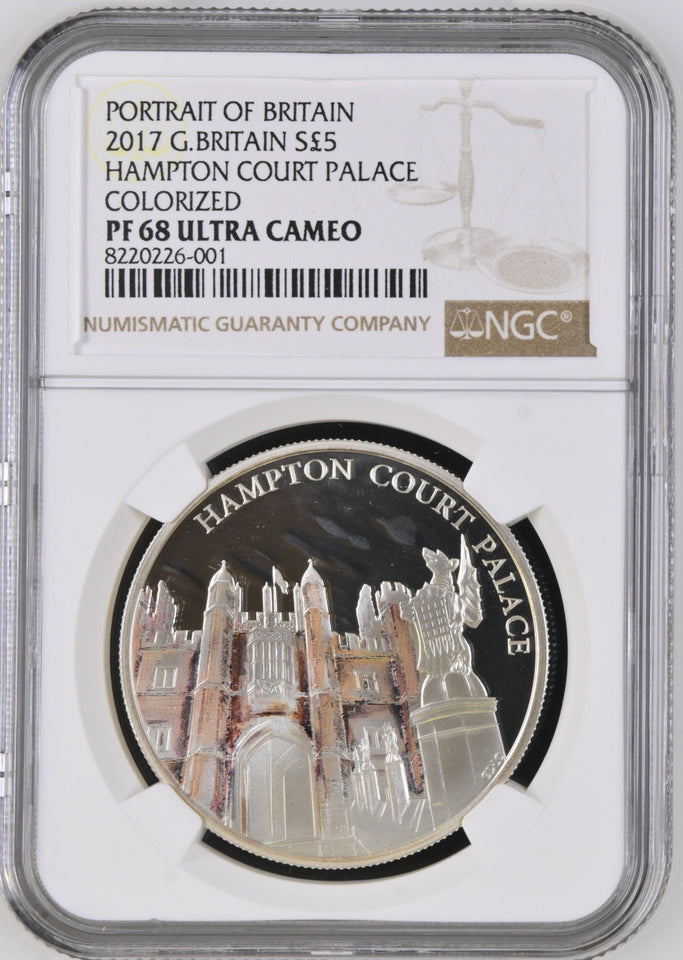 2017 SILVER PROOF PORTRAIT OF BRITAIN HAMPTON COURT ( NGC ) PF68 ULTRA CAMEO - NGC SILVER COINS - Cambridgeshire Coins