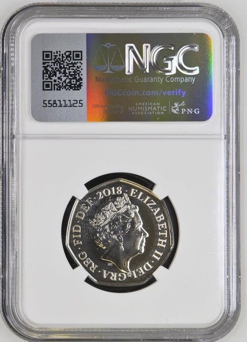 2018 50P SIR ISAAC NEWTON 375TH ANNIV. OF BIRTH ( NGC ) MS 68 DPL - NGC CERTIFIED COINS - Cambridgeshire Coins