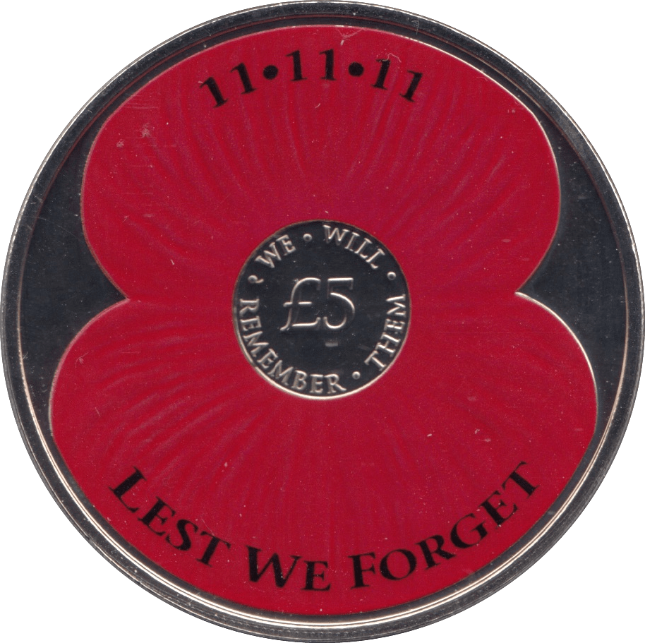 2018 BRILLIANT UNCIRCULATED £5 REMEMBRANCE POPPY BU JERSEY - £5 BU - Cambridgeshire Coins