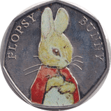 2018 FIFTY PENCE FLOBSY BUNNY COLOURED 50P BEATRIX POTTER COIN - BEATRIX POTTER - Cambridgeshire Coins