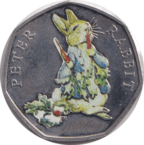 2018 FIFTY PENCE PETER RABBIT COLOURED 50P BEATRIX POTTER COIN - BEATRIX POTTER - Cambridgeshire Coins